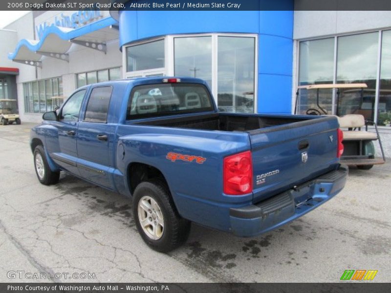 Atlantic Blue Pearl / Medium Slate Gray 2006 Dodge Dakota SLT Sport Quad Cab