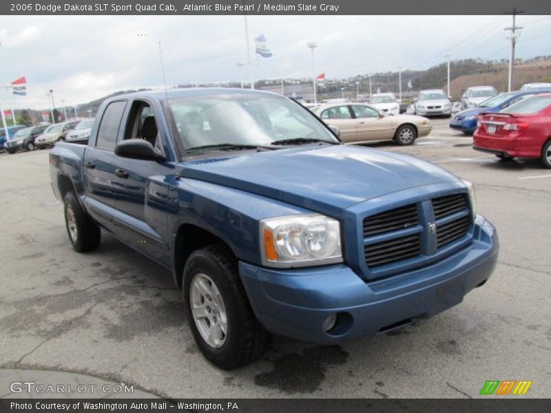 Atlantic Blue Pearl / Medium Slate Gray 2006 Dodge Dakota SLT Sport Quad Cab
