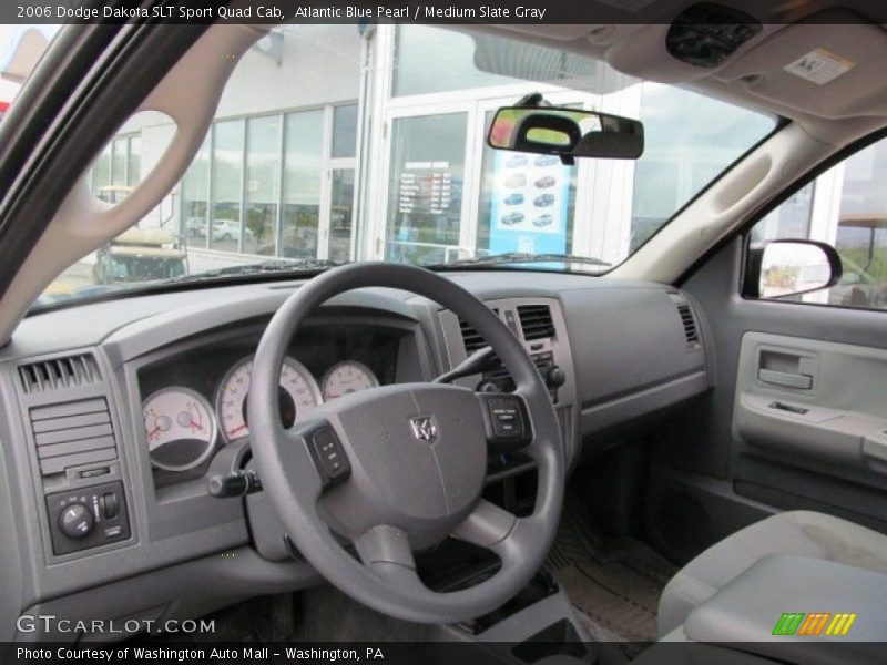 Atlantic Blue Pearl / Medium Slate Gray 2006 Dodge Dakota SLT Sport Quad Cab