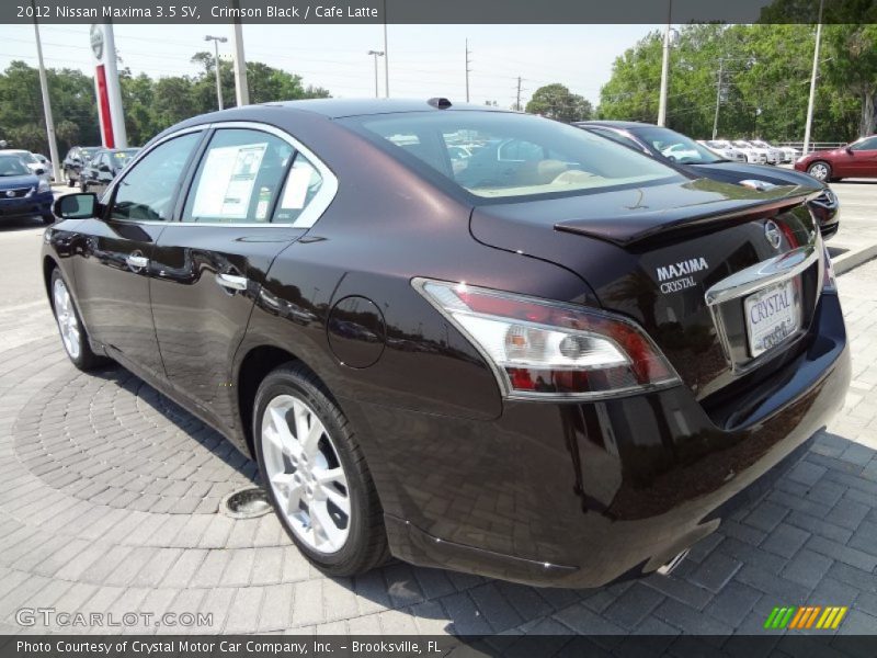 Crimson Black / Cafe Latte 2012 Nissan Maxima 3.5 SV
