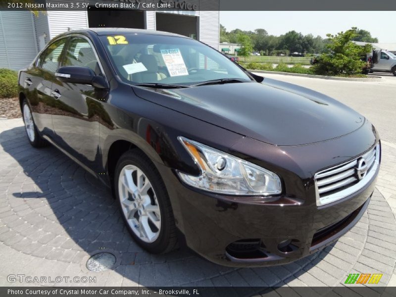 Crimson Black / Cafe Latte 2012 Nissan Maxima 3.5 SV
