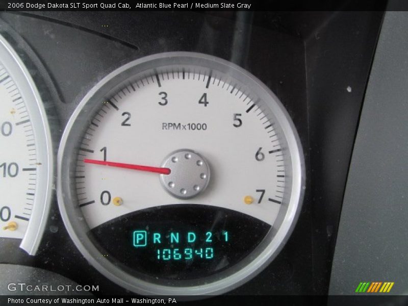 Atlantic Blue Pearl / Medium Slate Gray 2006 Dodge Dakota SLT Sport Quad Cab