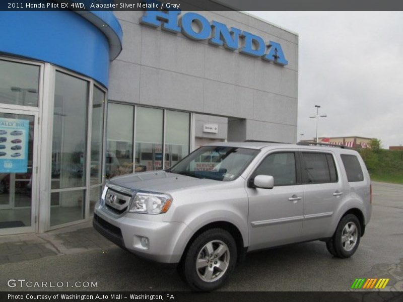 Alabaster Silver Metallic / Gray 2011 Honda Pilot EX 4WD