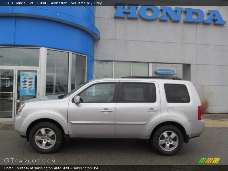 Alabaster Silver Metallic / Gray 2011 Honda Pilot EX 4WD
