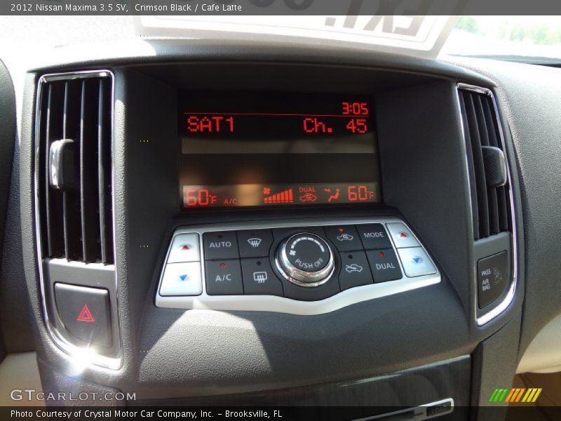Crimson Black / Cafe Latte 2012 Nissan Maxima 3.5 SV