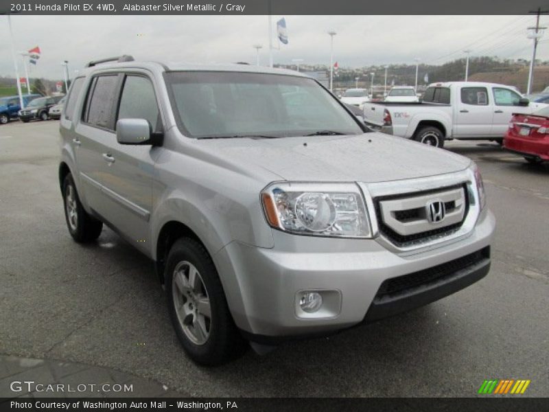 Alabaster Silver Metallic / Gray 2011 Honda Pilot EX 4WD