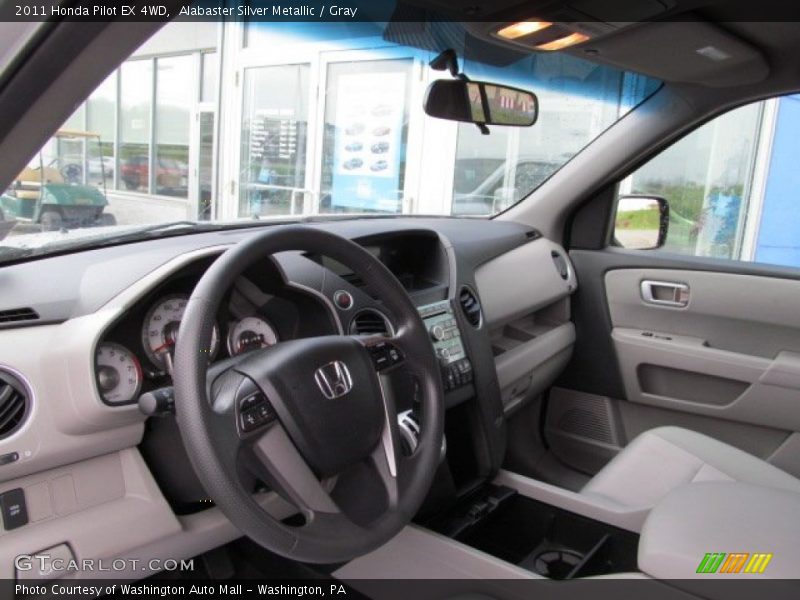 Alabaster Silver Metallic / Gray 2011 Honda Pilot EX 4WD