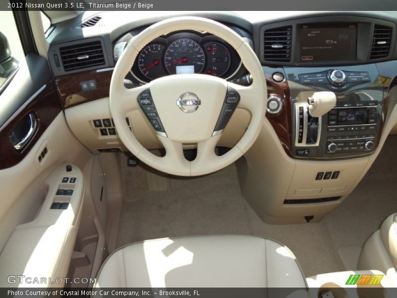 Titanium Beige / Beige 2012 Nissan Quest 3.5 LE