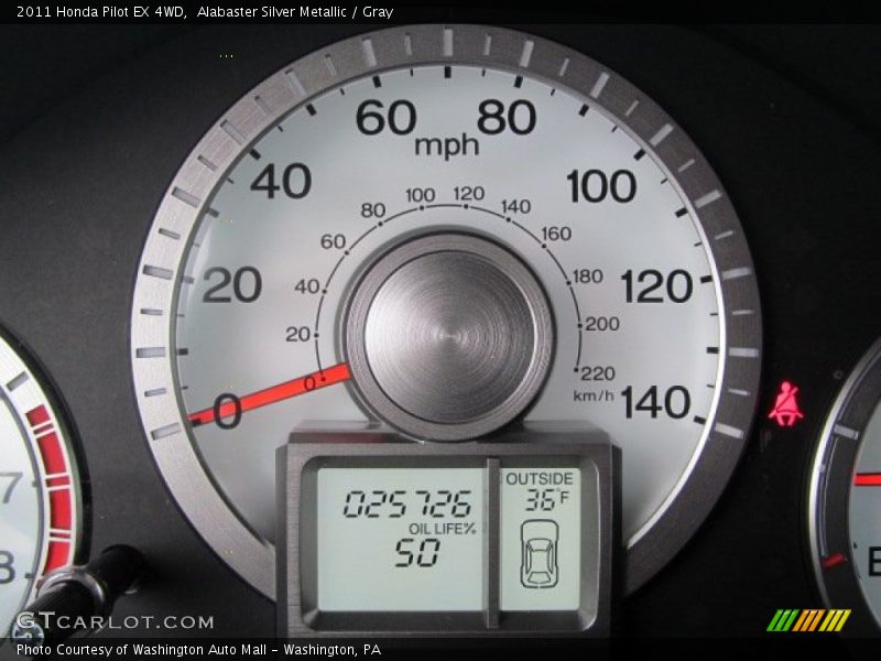 Alabaster Silver Metallic / Gray 2011 Honda Pilot EX 4WD