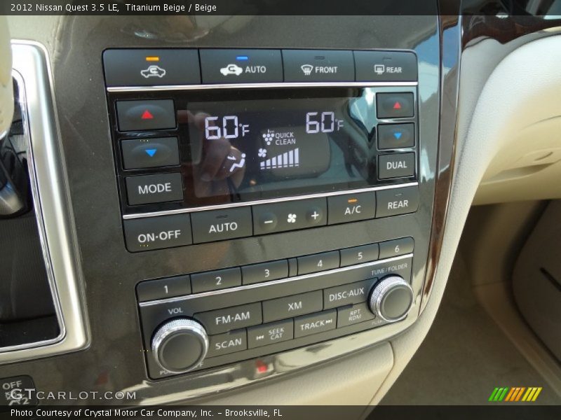 Titanium Beige / Beige 2012 Nissan Quest 3.5 LE