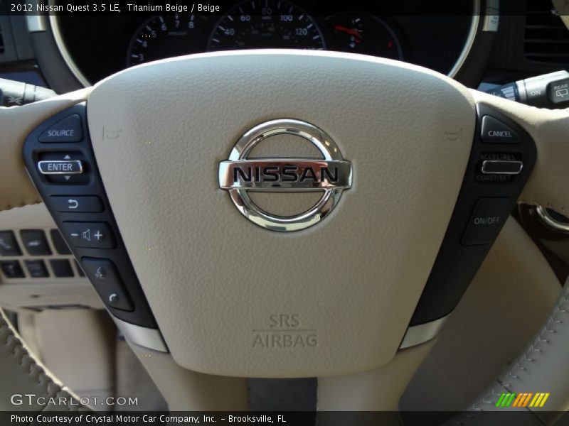 Titanium Beige / Beige 2012 Nissan Quest 3.5 LE