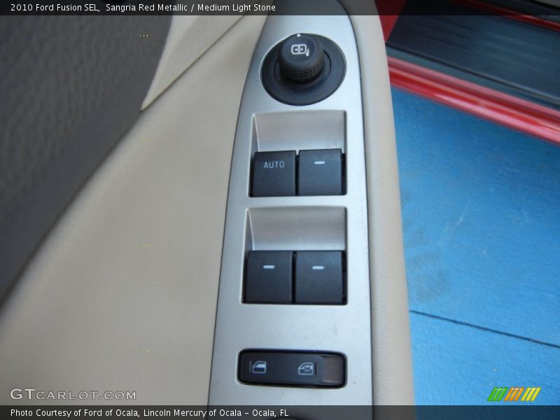 Sangria Red Metallic / Medium Light Stone 2010 Ford Fusion SEL
