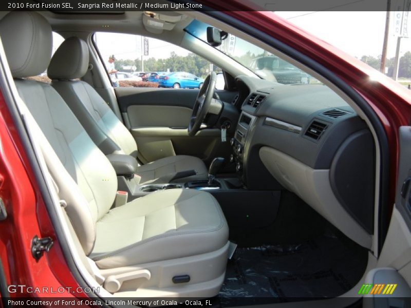 Sangria Red Metallic / Medium Light Stone 2010 Ford Fusion SEL