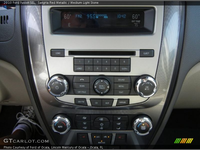 Sangria Red Metallic / Medium Light Stone 2010 Ford Fusion SEL