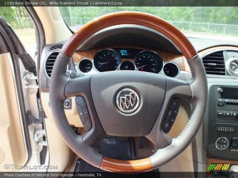 White Diamond Tricoat / Cashmere/Cocoa 2010 Buick Enclave CXL