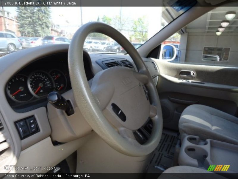 Clear White / Beige 2005 Kia Sedona LX