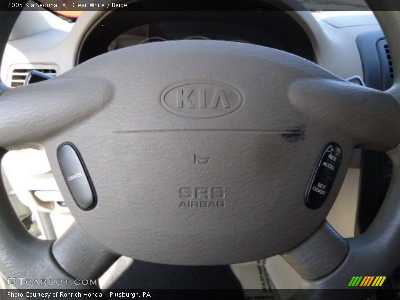 Clear White / Beige 2005 Kia Sedona LX