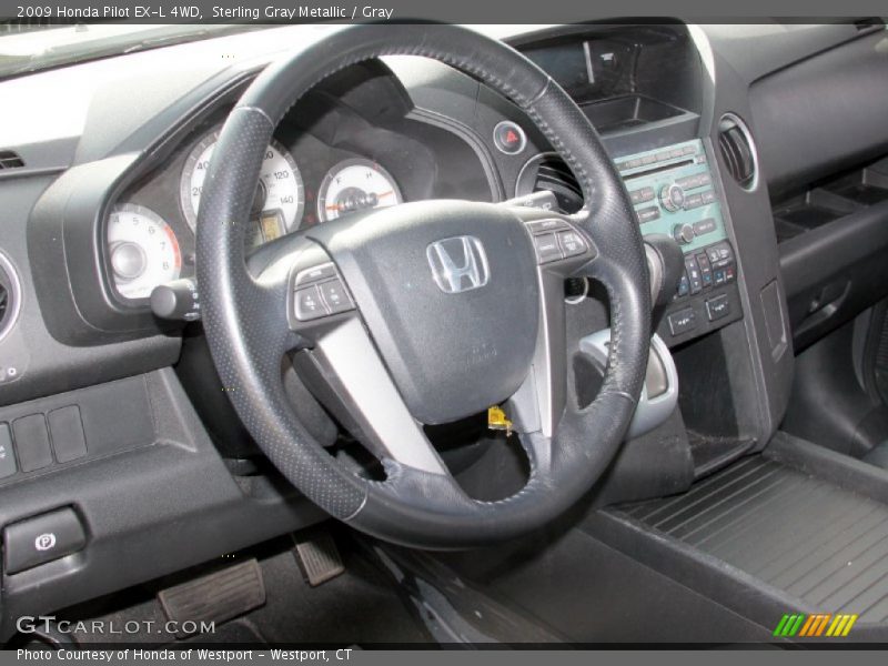 Sterling Gray Metallic / Gray 2009 Honda Pilot EX-L 4WD