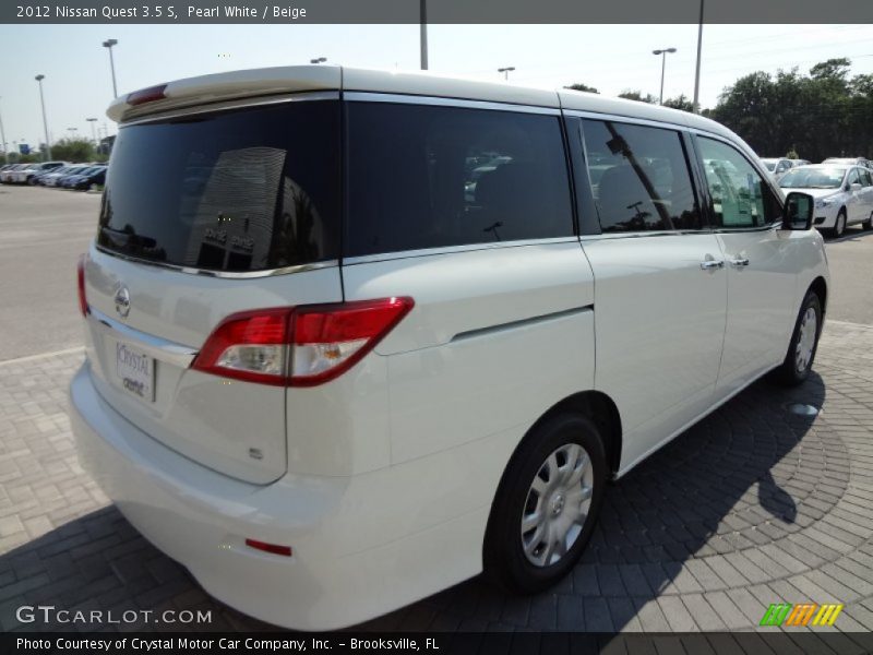 Pearl White / Beige 2012 Nissan Quest 3.5 S