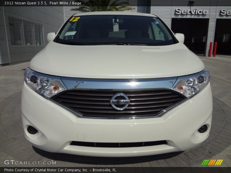 Pearl White / Beige 2012 Nissan Quest 3.5 S