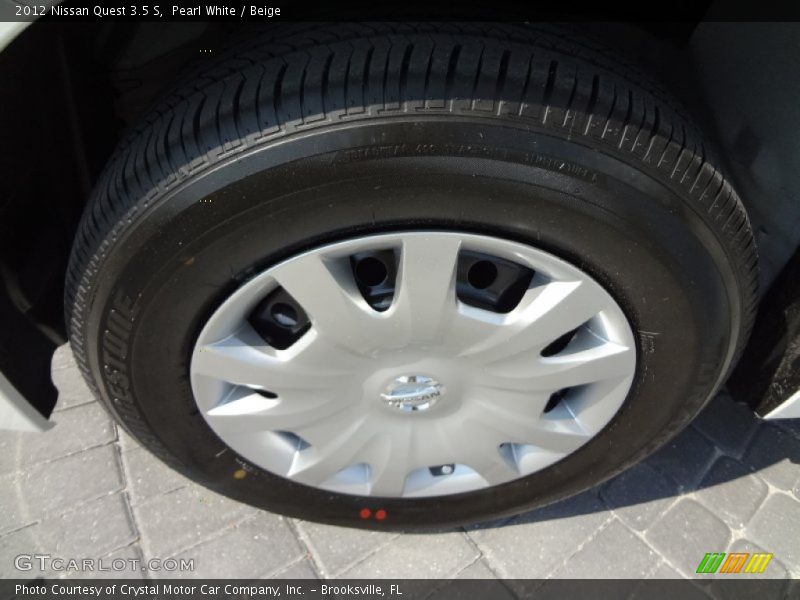 Pearl White / Beige 2012 Nissan Quest 3.5 S