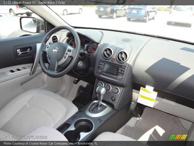 Super Black / Gray 2012 Nissan Rogue SV