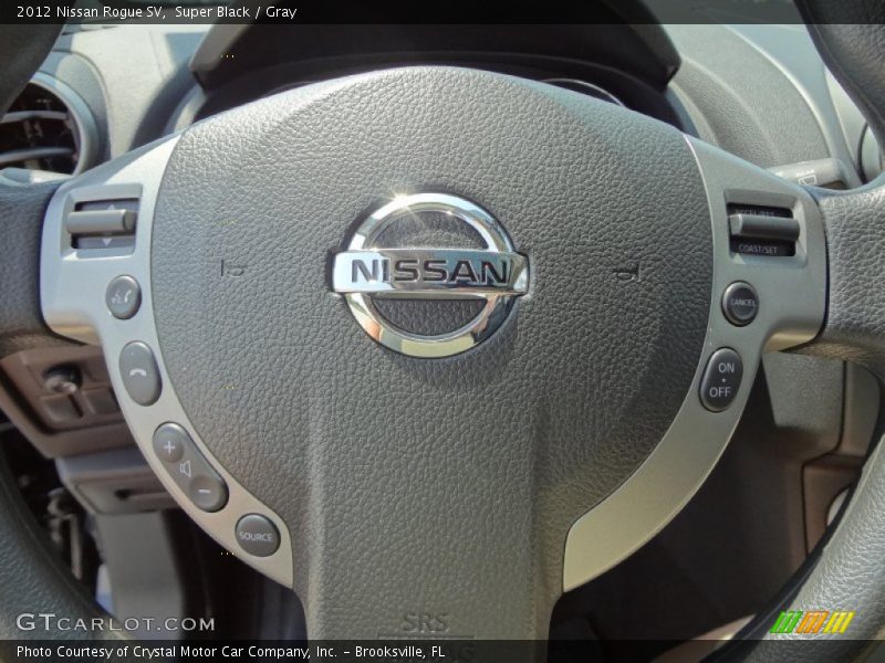 Super Black / Gray 2012 Nissan Rogue SV