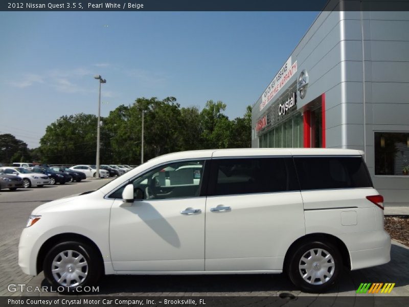 Pearl White / Beige 2012 Nissan Quest 3.5 S