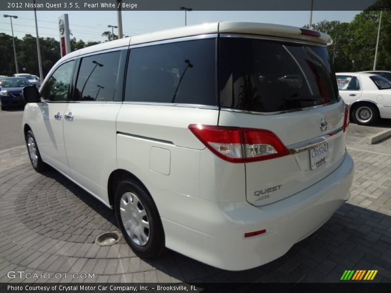 Pearl White / Beige 2012 Nissan Quest 3.5 S