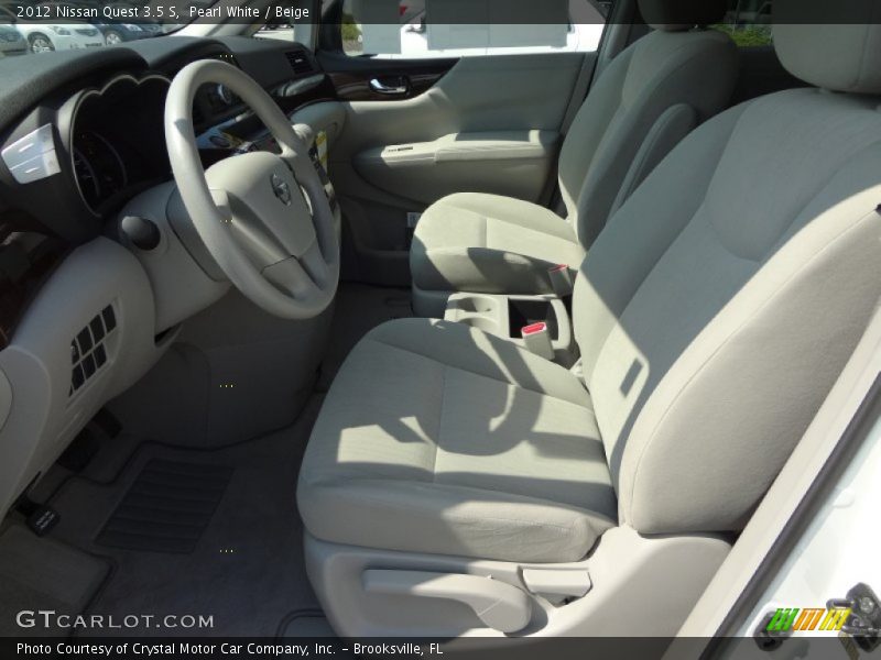 Pearl White / Beige 2012 Nissan Quest 3.5 S