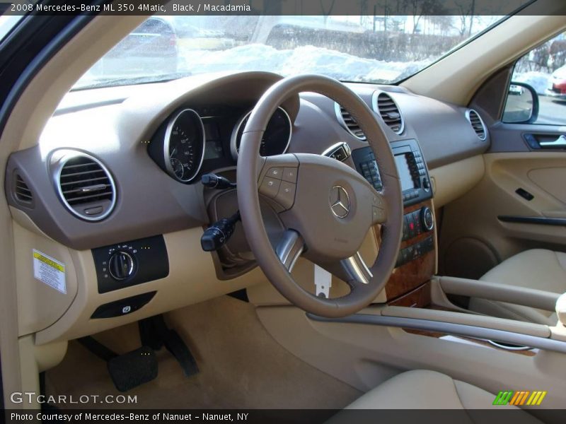Black / Macadamia 2008 Mercedes-Benz ML 350 4Matic
