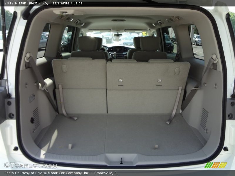 Pearl White / Beige 2012 Nissan Quest 3.5 S