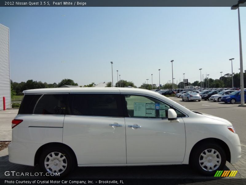 Pearl White / Beige 2012 Nissan Quest 3.5 S