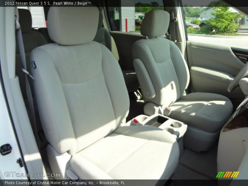Pearl White / Beige 2012 Nissan Quest 3.5 S
