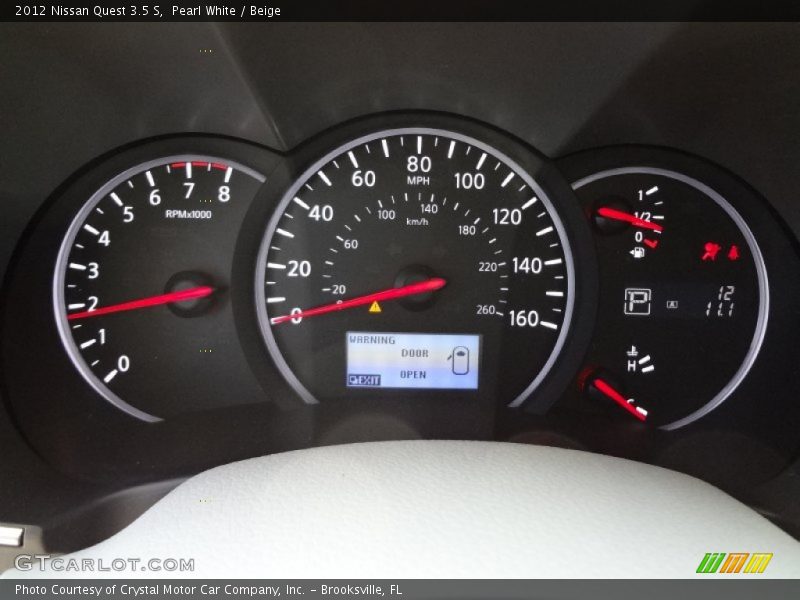 Pearl White / Beige 2012 Nissan Quest 3.5 S