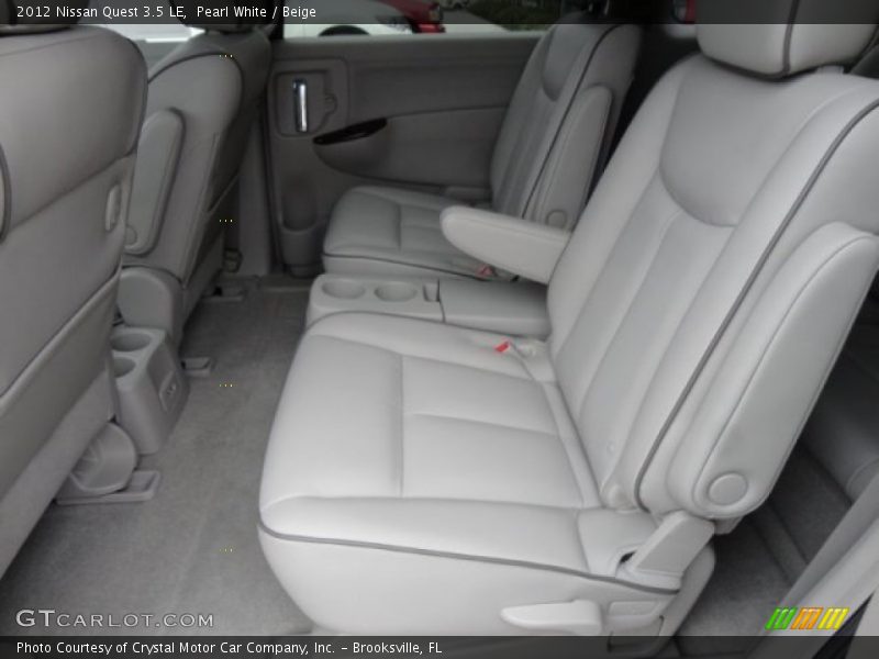 Pearl White / Beige 2012 Nissan Quest 3.5 LE