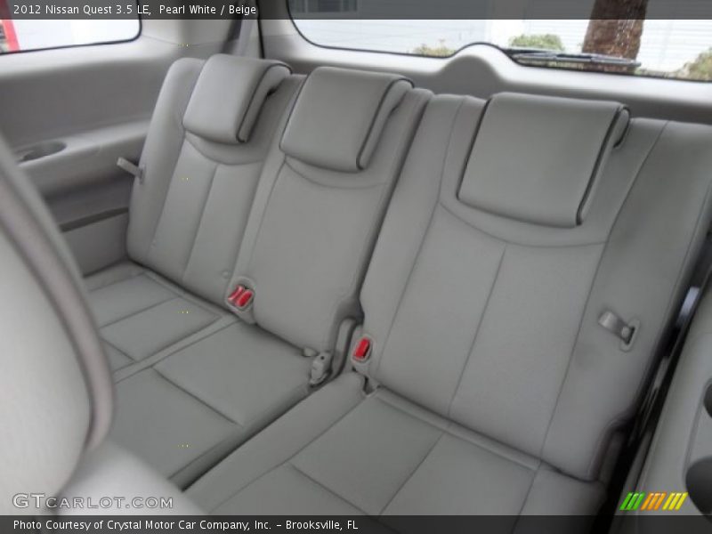 Pearl White / Beige 2012 Nissan Quest 3.5 LE