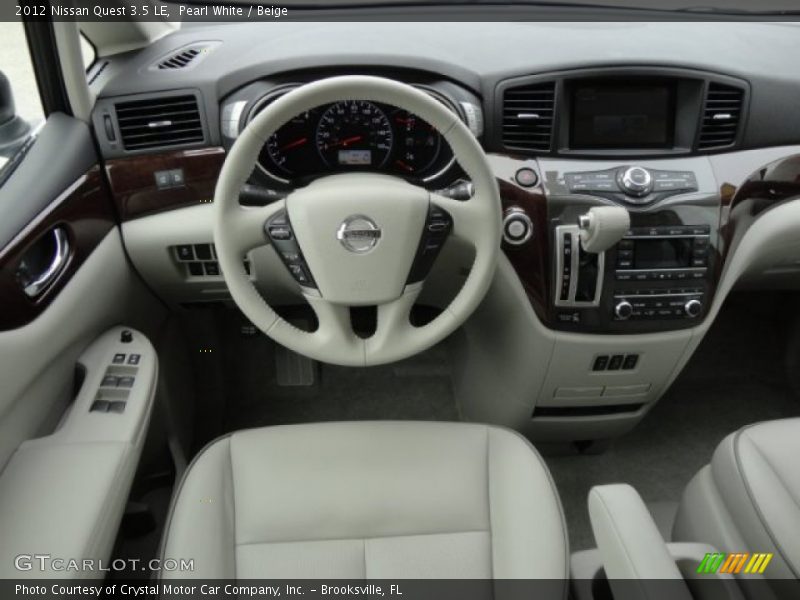 Pearl White / Beige 2012 Nissan Quest 3.5 LE