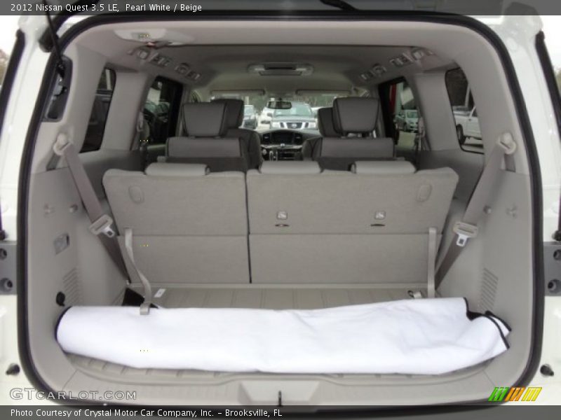 Pearl White / Beige 2012 Nissan Quest 3.5 LE