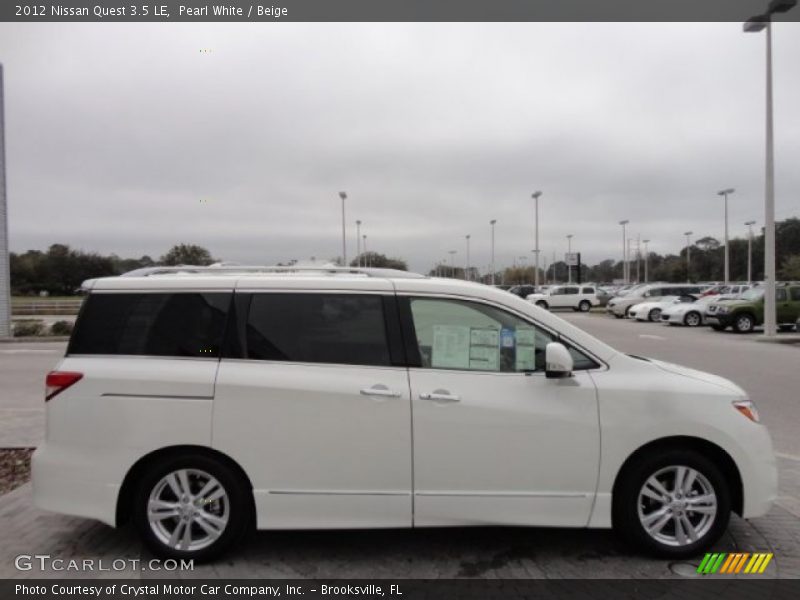 Pearl White / Beige 2012 Nissan Quest 3.5 LE