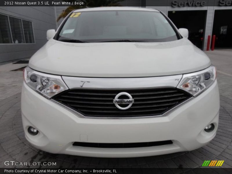 Pearl White / Beige 2012 Nissan Quest 3.5 LE