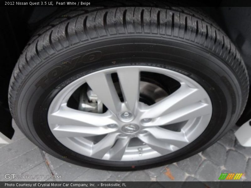 Pearl White / Beige 2012 Nissan Quest 3.5 LE