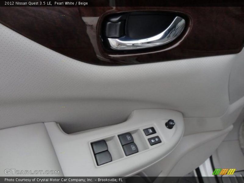 Pearl White / Beige 2012 Nissan Quest 3.5 LE