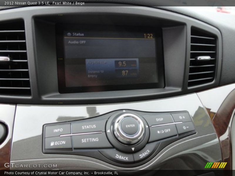 Pearl White / Beige 2012 Nissan Quest 3.5 LE