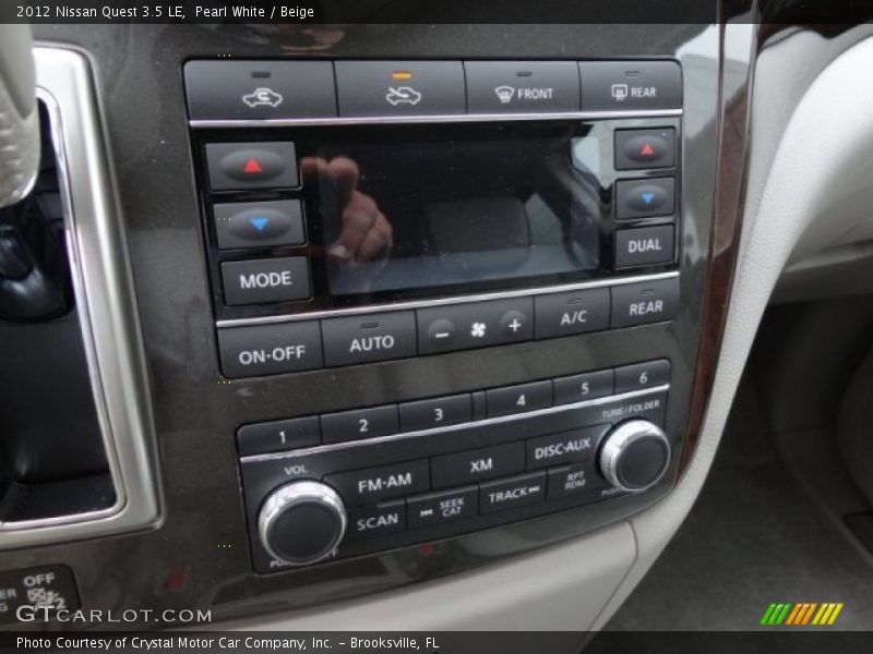 Pearl White / Beige 2012 Nissan Quest 3.5 LE