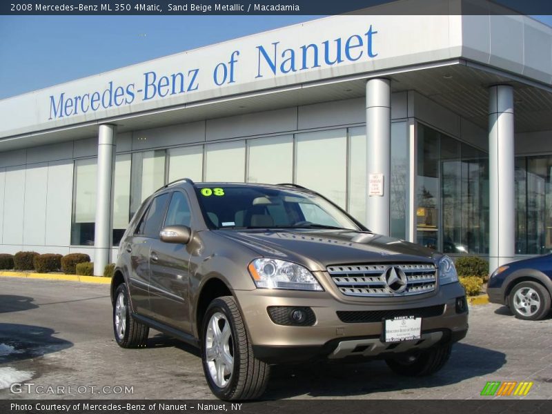 Sand Beige Metallic / Macadamia 2008 Mercedes-Benz ML 350 4Matic
