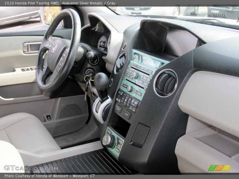 Alabaster Silver Metallic / Gray 2010 Honda Pilot Touring 4WD
