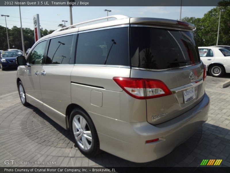 Titanium Beige / Beige 2012 Nissan Quest 3.5 LE