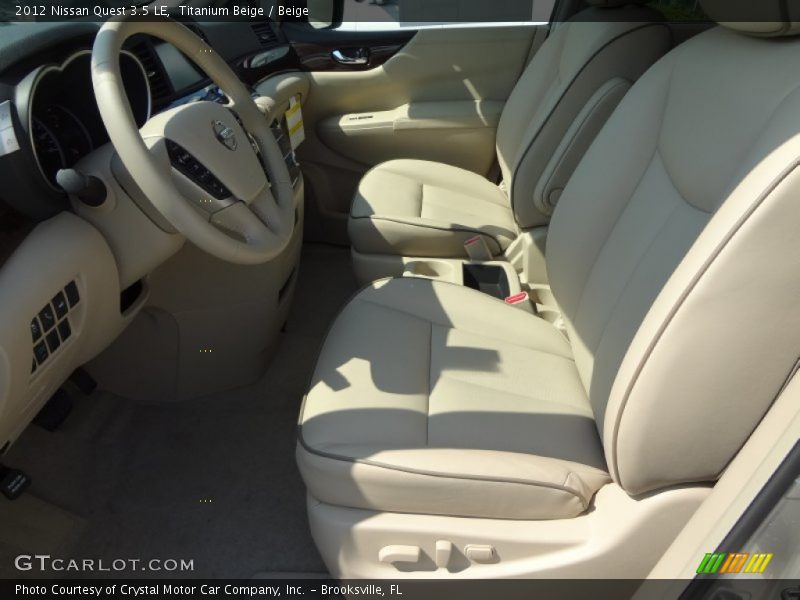 Titanium Beige / Beige 2012 Nissan Quest 3.5 LE