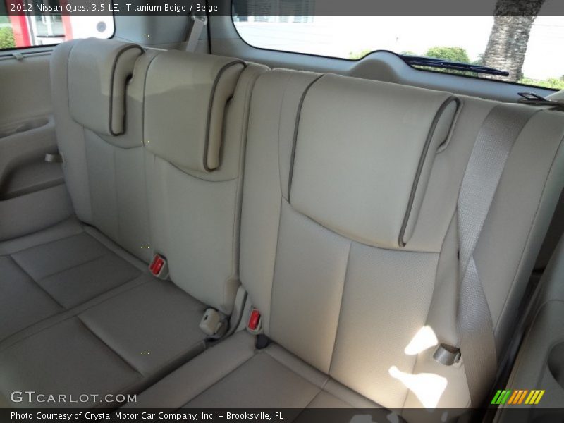 Titanium Beige / Beige 2012 Nissan Quest 3.5 LE